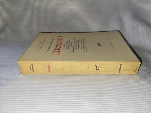 Questions 4 Martin Heidegger Gallimard En Frances