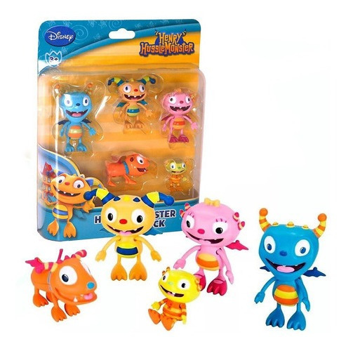 Henry El Monstruito Pack 5 Figuras Hugglemonster 7cm