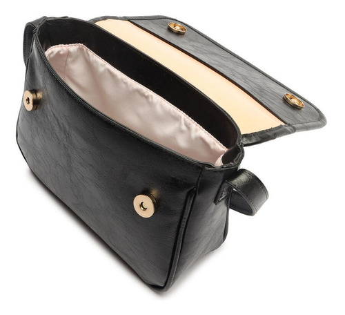 Imagem 3 de 6 de Bolsa Feminina Tiracolo De Ombro Corrente Preta - My Shoes