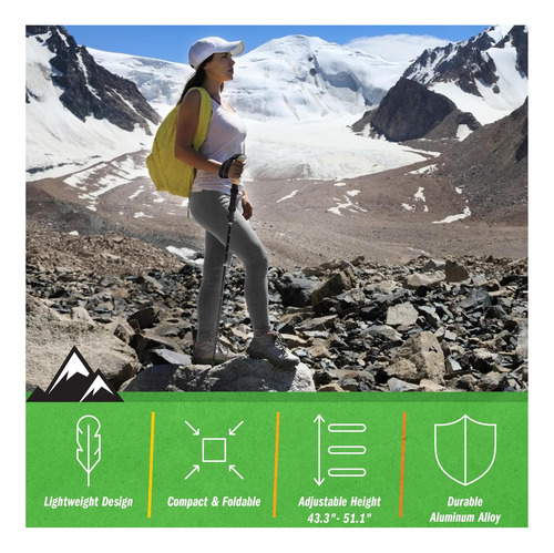 Poses De Senderismo Plegables Juego De 2 Postes De Trekking