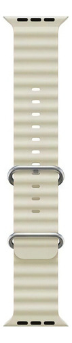 Pulseira Oceano Para Apple Watch Ultra 49mm 45/44/42mm Cor Starlight Largura 49 Mm