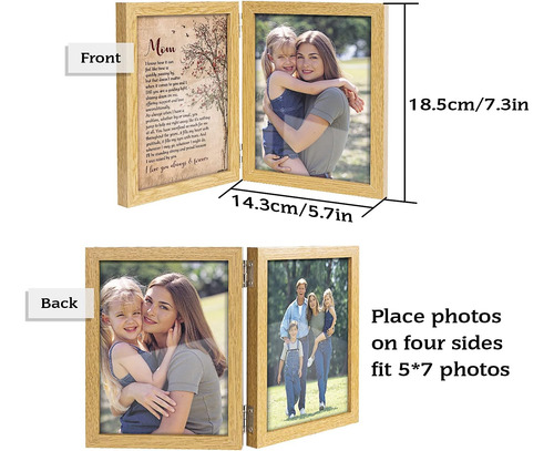Marco Foto Con Poema En Inglés Día De La Madre Regalo Mamá