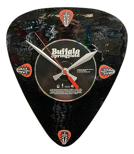 Reloj De Cd Y Vidrio Artístico Buffalo Springfield