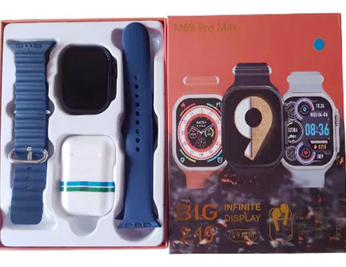 Smart Watch Reloj M69 Pro Max Series 9 + Audifonos 