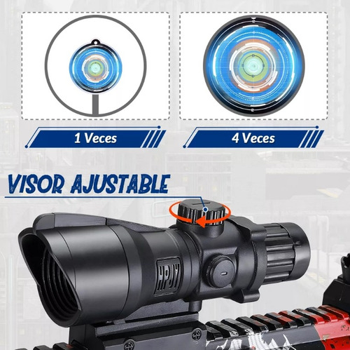 Pistolas De Hidrogel M416 Rifle De Hidrogel Electrica Gel Rojo