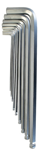 Kit Chave Allen Extra Longa Abaulada 9pcs 1.5 A 10mm 23cm Cor Cinza