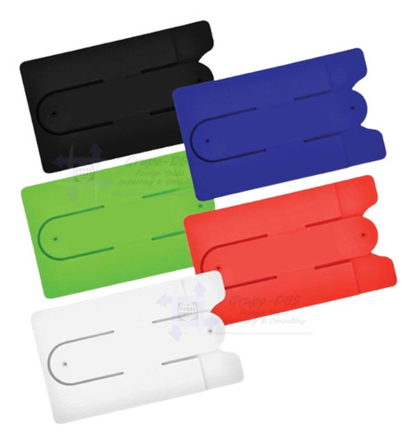 10ps Mini Porta Tarjetas Cartera Silicon Soporte Par Celular