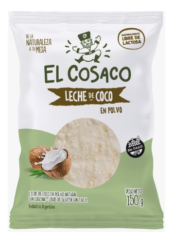 Leche De Coco En Polvo Sin Caseina Sin Tacc Kosher X 150g