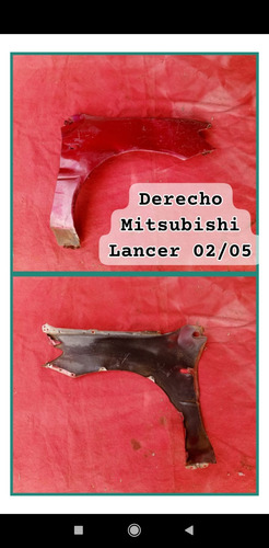 Guarda Fango Derecho Mitsubishi Lancer 02/05 