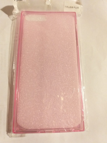Funda iPhone 7/8 Plus Cuadrada Tpu Color Rosa