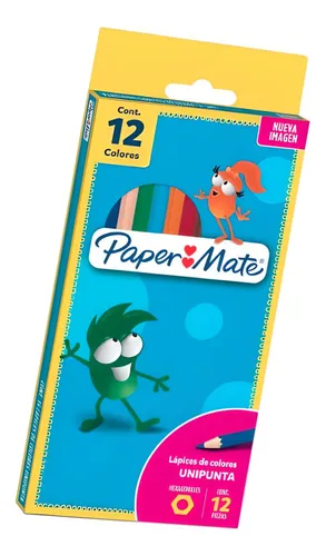 Lapices Color Largos X12 Hexagonal Paper Mate Caja C