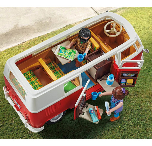 Playmobil Volkswagen T1 Caravana +74pcs 2 Figuras 70176 Volkswagen T1 Caravana