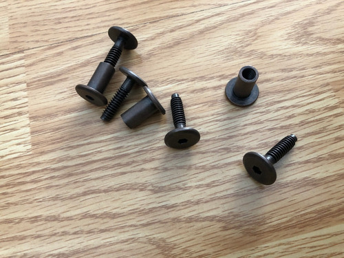 Tornillo Union Para Mueble Gabinetes 100pz 25mm ¼'' Cobre An