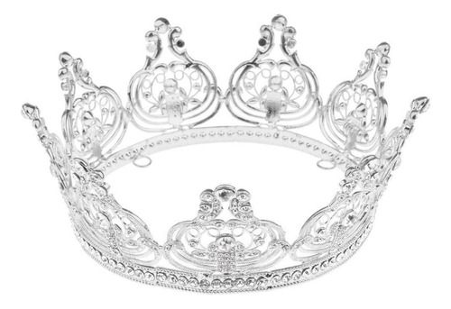 Corona De Princesa Tiara De Cristal Plata