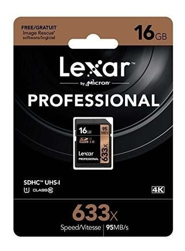 Cartão De Sdhc 16gb Lexar Profissio 633x 95mb + Brinde