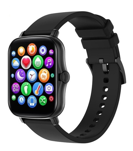Imagen 1 de 8 de Smartwatch Reloj Inteligente Jd Baires Negro 1.69 Spo2 Cuota