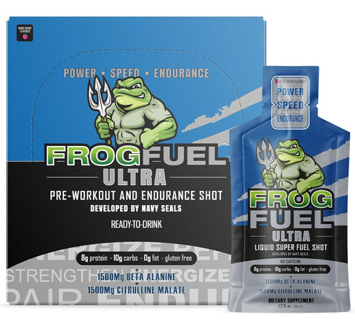 Frogfuel Ultra Pre Entreno + Proteina Liquida 24 Shots Sabor Mixed Berry