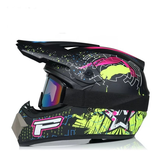 Casco De Motocross Para Niños, Lentes Todoterreno, Guantes