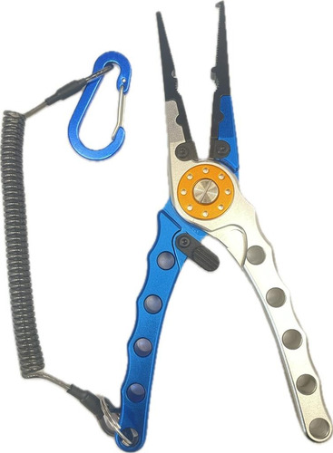 Pinza Aluminio Abre Anillas 20cm Extensible Pesca Señuelo
