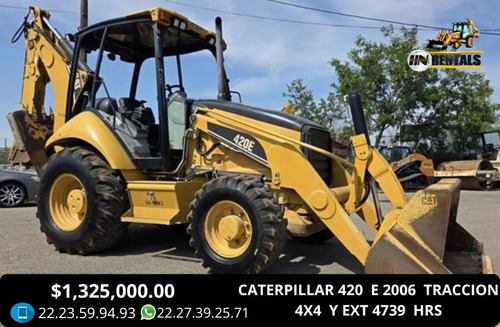 Retroexcavadora Caterpillar 420 E 2006 4x4 Con Ext 4739 Hrs