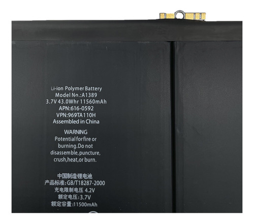 Ba-teria Compativel Com iPad 3 / iPad 4 A1458, A1459, A1460