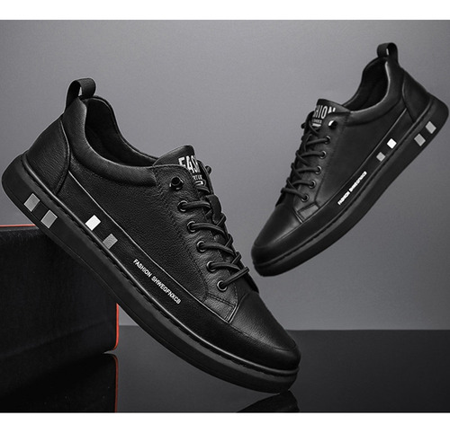 Zapatos De Cuero Genuino Elegantes Para Hombre Estilo Casual