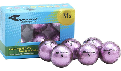 Pelotas De Golf Metálicas De Colores M5 (paquete De 6)