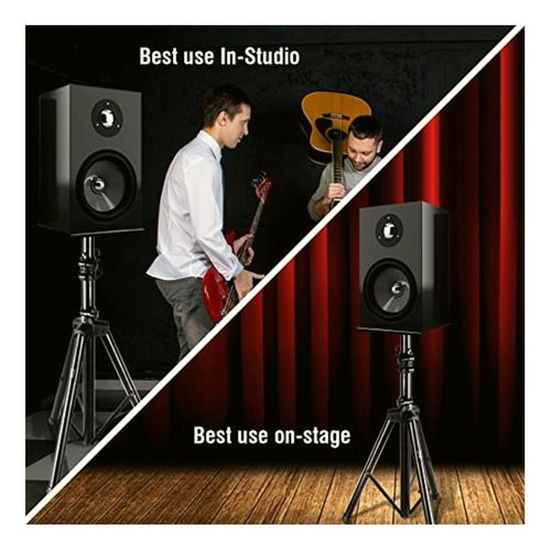Pyle Dual Studio Monitor 2 Speaker Stand Mount Kit Heavy