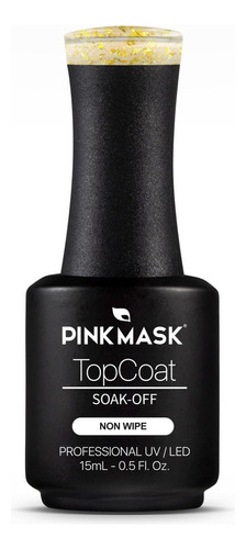 Top Coat Gold Diamond Pink Mask Gel Color N°2