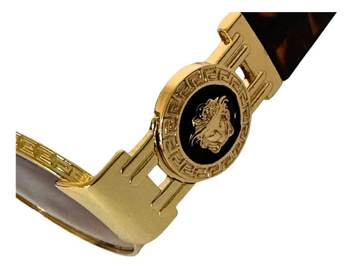 Lentes De Sol Luxanova Meduza Estilo Italiano Premium Ocean Marrón Dorado Oscuro Dorado Oscuro