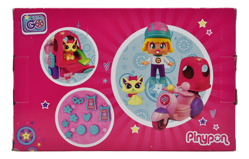 Pinypon Lets Go Pack 2 Vehiculos Para Muñecas Famosa Color Rosa