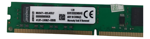 Memória Kingston 4gb Ddr3 2rx8 Kvr1333d3n9/4g. (Usado)