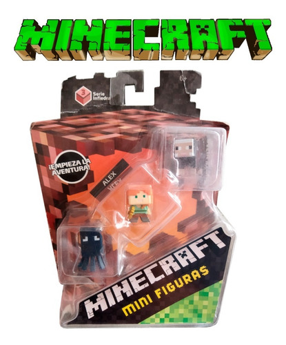 Minecraft 3 Mini Figuras Modelo 2