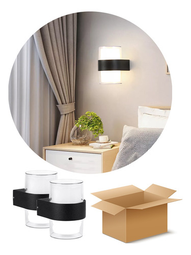 2pc Lámparas De Pared Impermeable Para Exteriors 3 Modos Luz