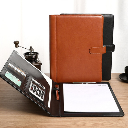 Carpeta De Conferencias A4, Cartera De Negocios A4 Carpeta De Conferencias Multifuncional Carpeta De Currículum De Cuero Planificador De Documentos Profesional