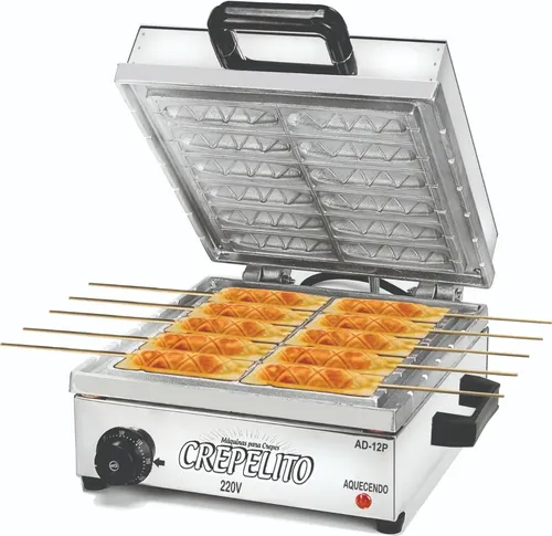 Crepeira elétrica Inovamaq Ad-12P cor aço inoxidável