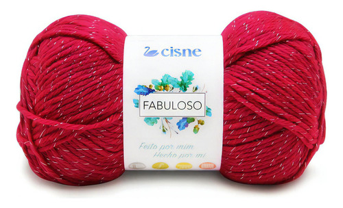 Fio Fabuloso Cisne 100g 200 Metros Tex 500 Crochê E Tricô Cor 00046- Vermelho