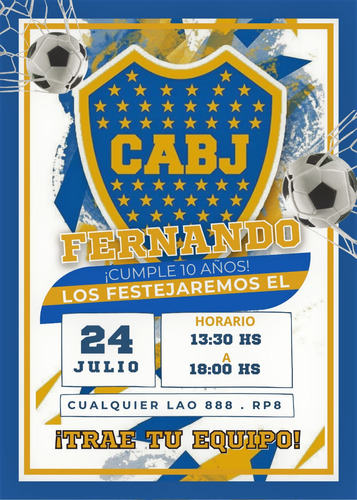 Tarjeta De Cumple Boca Juniors Escudo