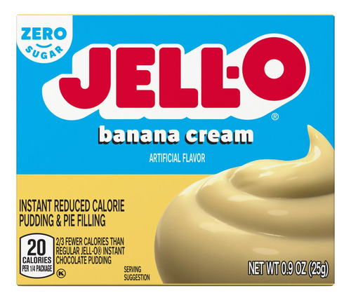 Jell-o Banana Cream Pudding Sugar Free 25 Gr