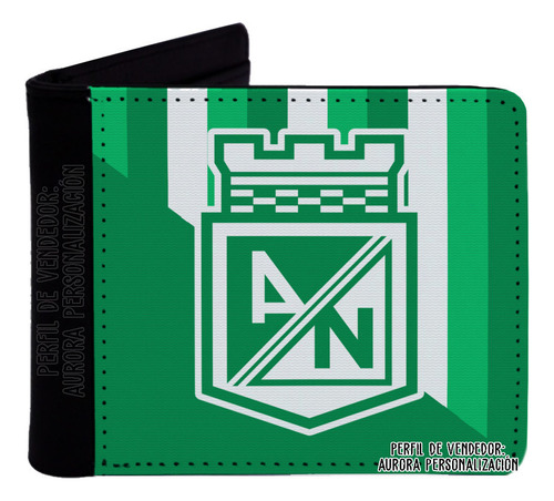 Billetera Cartera Cuero Sintético Atletico Nacional Futbol 2