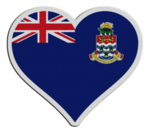 Parche Bandera Corazon Islas Caiman