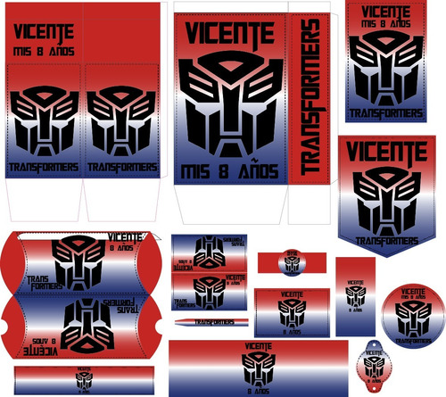 Kit Imprimible Transformers 