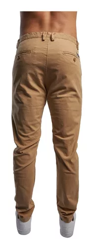 campo capacidad dolor de muelas Pantalon Casual Para Hombre De Gabardina Stretch Color Beige