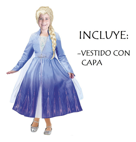 Disfraz De Elsa Frozen Ii Para Niña Talla: 12  