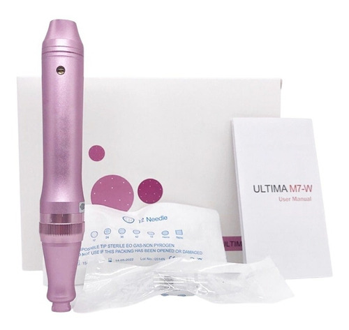 Pluma  Para Microneedling M7w + 6 Cartuchos Inalámbrico 