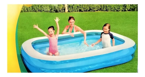 Alberca Piscina Inflable Rectangular 2.62 X 1.75 X .51 M Color Azul