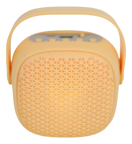 Mini Parlante Bluetooth Portátil Recargable Luces Led Fm Amarillo