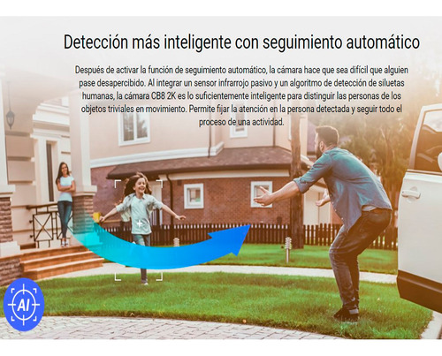 Cámara Seguridad Wifi Cb8 2k 3mp Ezviz Panel Solar