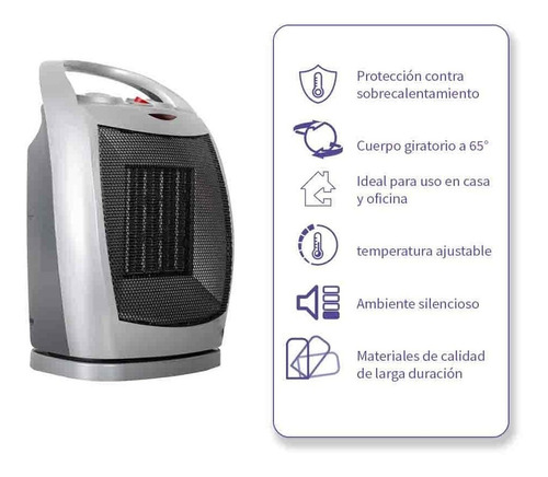 Calefactor De Ambiente Portátil Iusa 1500 W