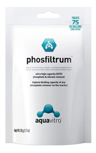 Aquavitro Phosfiltrum 50g - Removedor De Fosfato E Silicato